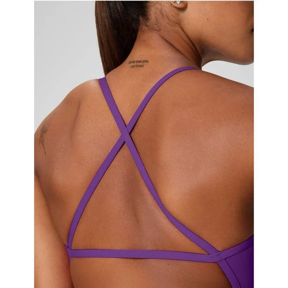 Speedo Endurance+ Performance Edge Splice Crossback One Piece Black/Purple 24
